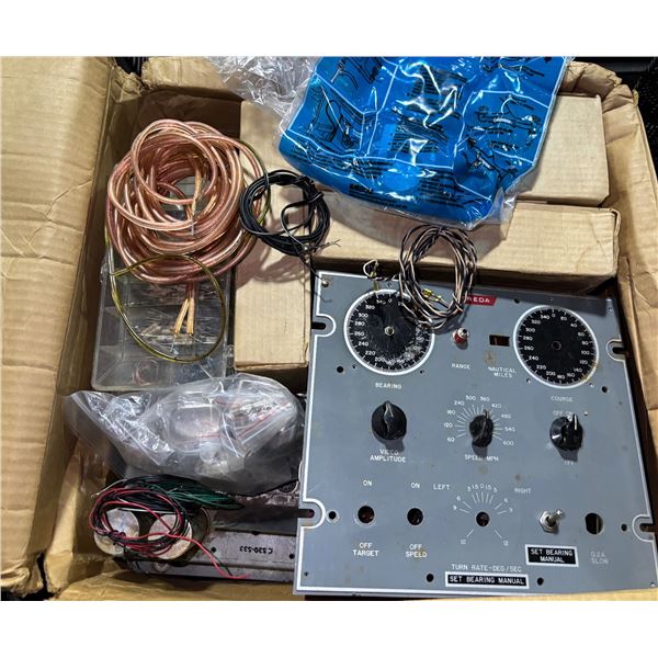 Group of Bendix "Set Bearing Manual" Test Instrument, Tubular Trim, Wiring, Etc.