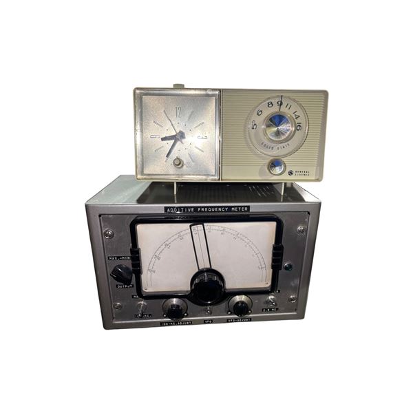 Vintage Additive Frequency Meter & General Electric Solid State Clock Radio