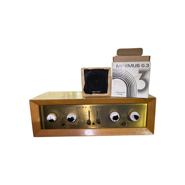 The Fisher Master Audio Control Pre-Amplifier and Realistic Minimus-0.5 Speaker