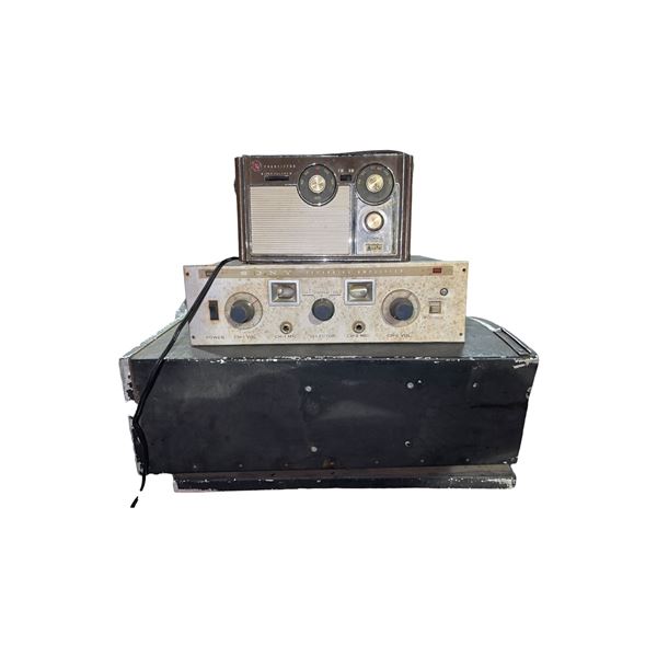 Group of Misc Electronics - Sony Recording Amplifier, Transistor Radio, Etc.