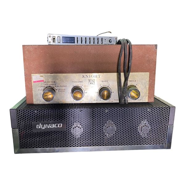 Knight KN-610 Amplifier, “Sound Machine” Equalizer & Dynaco Solid State Unit (3 Pi