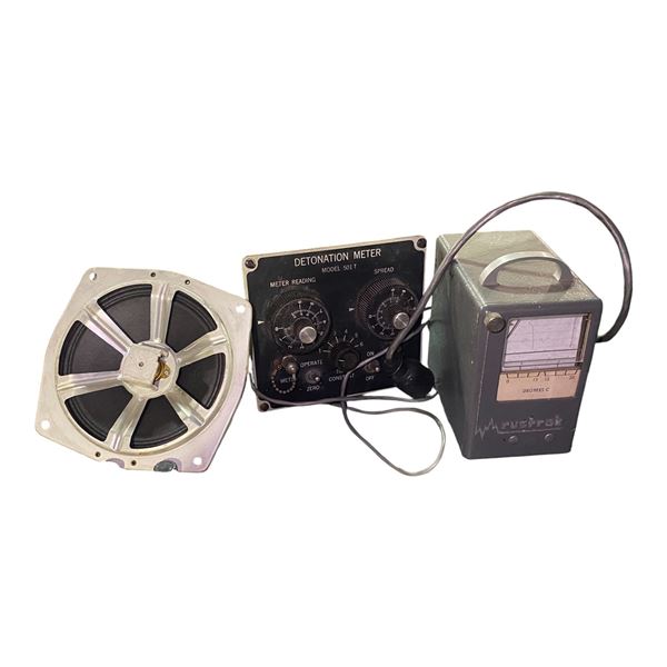 Mustrak Strip-Chart Recorder, Detonation Meter Model 501T & Speaker Grille (3 Pieces)
