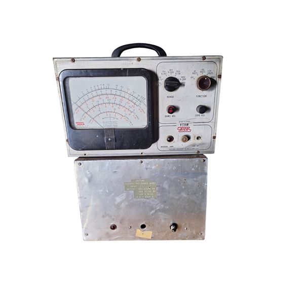 Vintage Tube Transceiver Power Supply & EICO VTVM Electronic Voltmeter/Ohmmeter 249 (2 Pieces)