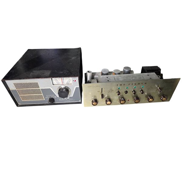 Fisher Sonic Koronette Stereo Tube Tuner & RV-3 Ham Radio Receiver/Transmitter Control Unit
