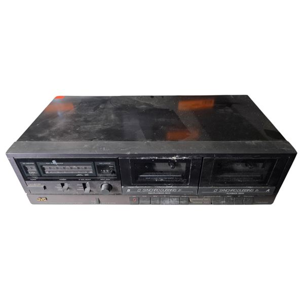 JVC Stereo Receiver and Dual-Cassette Deck with Synchro-Dubbing Capability