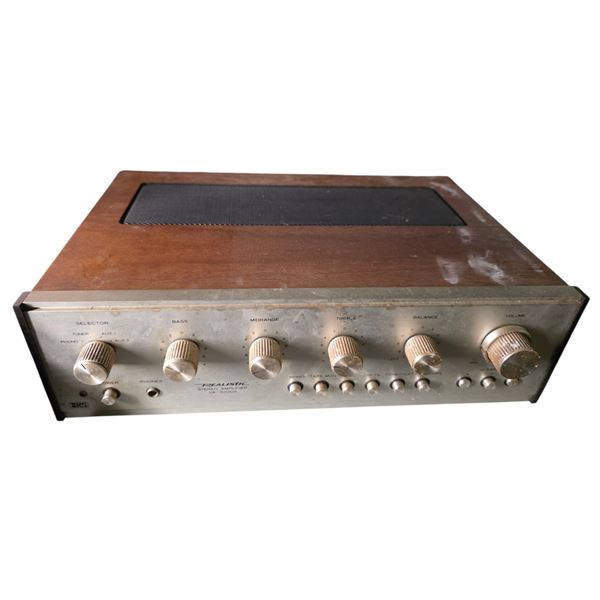 Realistic SA-1000A Stereo Amplifier in Wood Cabinet