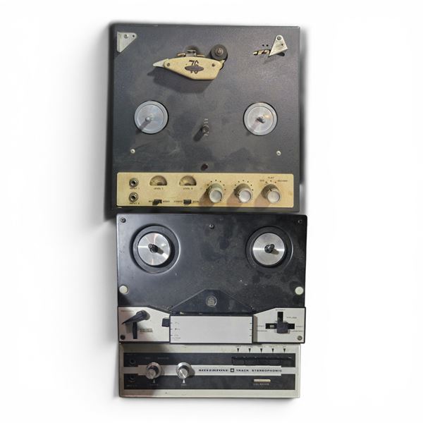 2-Pcs Lot: Vintage Stereophonic Reel-to-reel Tape Recorders - Sears & Silvertone