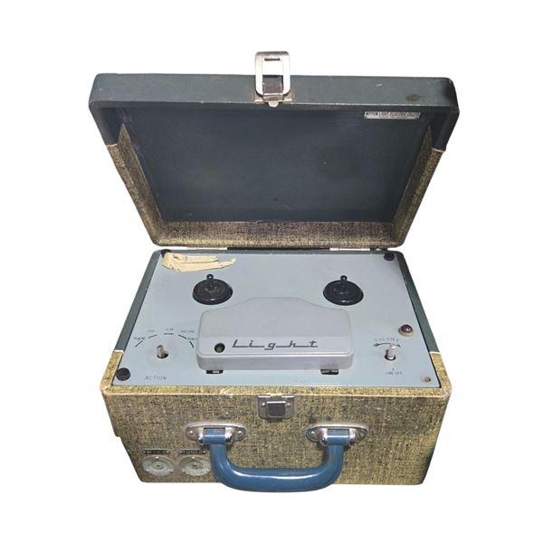 Vintage Light Portable Reel-to-Reel Tape Recorder