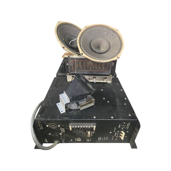 Group of Speakers, Radio, CED 203 Power Supply Unit, and More