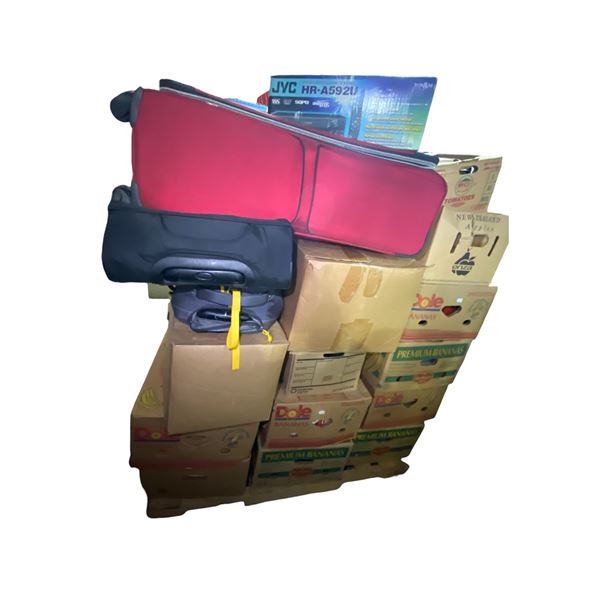 Pallet of Vintage Chassis, Speakers, Electronic Parts, and More