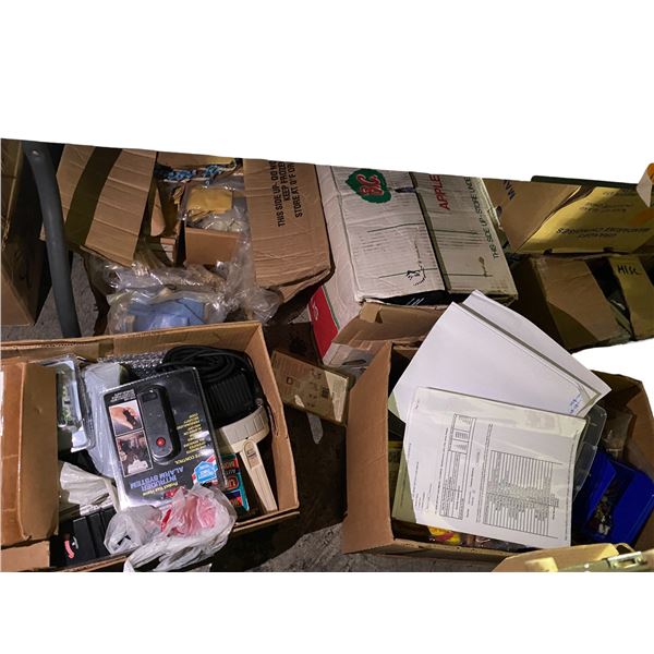 Group of Electronic Components and Printer Accessories: ElectroVoice Speaker, Security Alarm Items