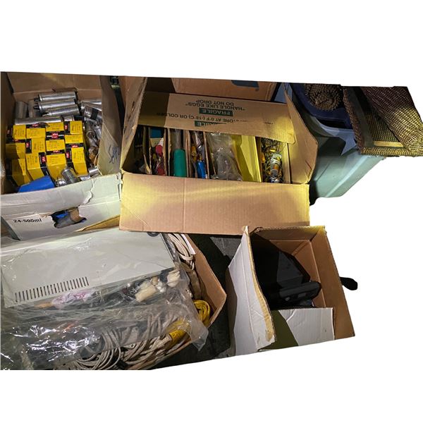 Large Assorted Group: CDE Capacitors, Chassis Components, and Assorted Accessories