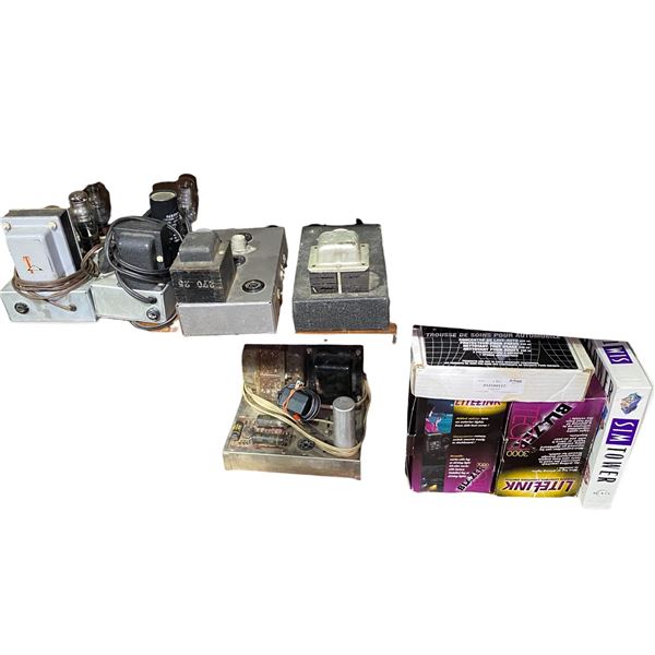 Mixed Lot: Vacuum Tube Amplifier Chassis, Power Supplies, and More