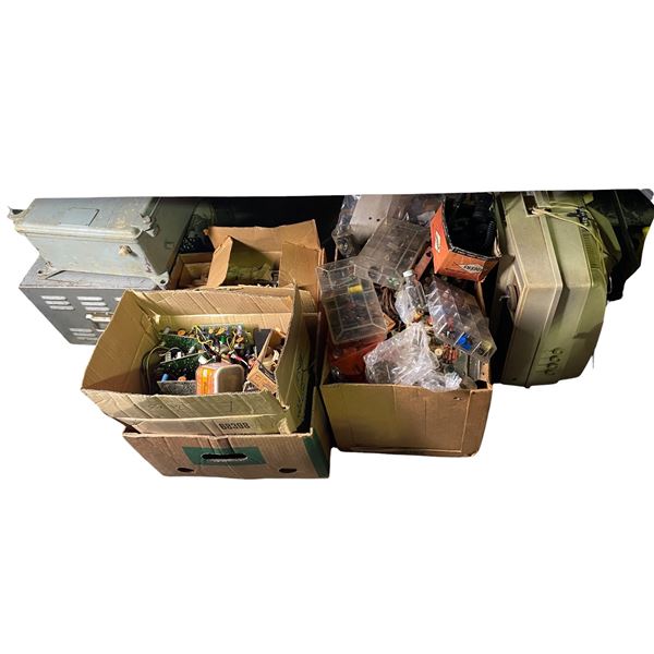 Mixed Group: Vintage Circuit Boards, Capacitors, and Small Electronic Components