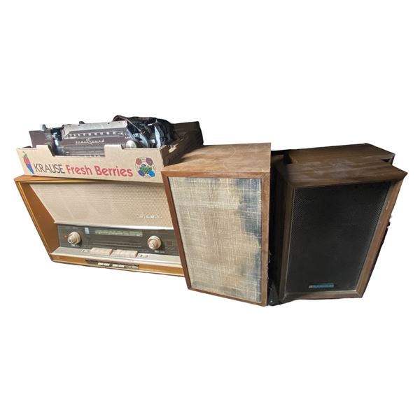 Group of Various Speakers, Radio and Chassis