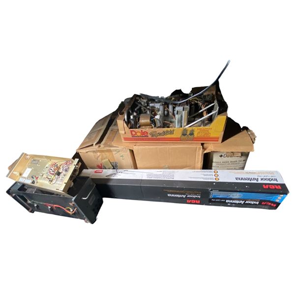 Consolidated Computer Power Supply Parts and RCA Antenna Components