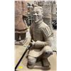 Image 7 : Life-Size Terracotta Warrior Statue - Kneeling Archer, Approx. H45" x W22" x D23"