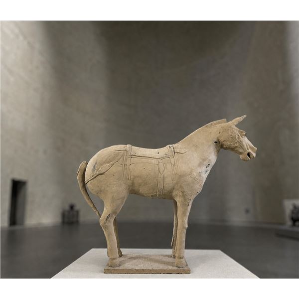 Life-Size Terracotta Warhorse Statue - Approx. H70" x L80" x W20"