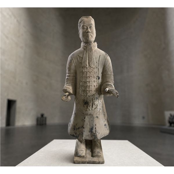 Life-Size Terracotta Warrior Statue - Middle-Ranking Officer, Approx. H70" x W27" x 23"