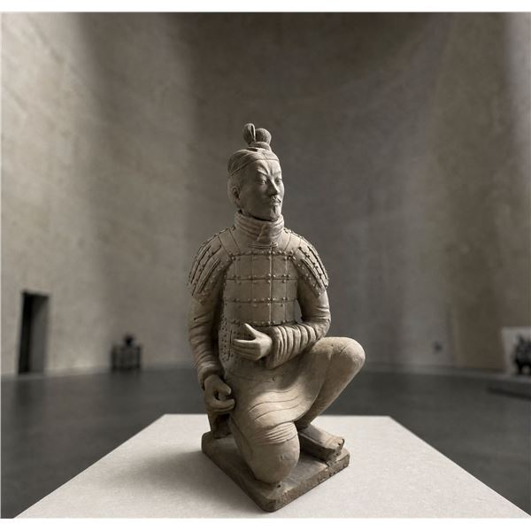 Life-Size Terracotta Warrior Statue - Kneeling Archer, Approx. H46" x W26" x 22"