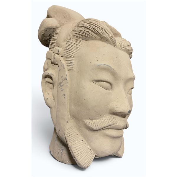Life-Size Statue Terracotta Warrior Head, Approx. H16" x 8" x 8"