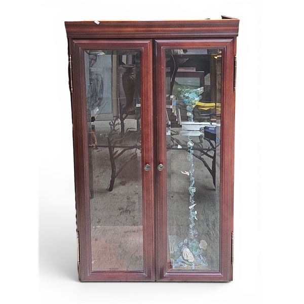 Wooden Glass Cabinet (Approx. 28x50x15)