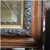 Image 2 : Large Antique Carved Wood & Gilt Mirror - Ornate Floral Relief Fra