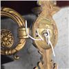 Image 2 : Pair of Ornate Gilt Bronze Wall Sconces Feathered Fleur-de-Lis Design, Two-Arm