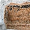 Image 2 : Vintage Faux Fur Stole - Brown & Black, 50" x 60"