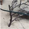 Image 2 : Sculptural Metal Branch-Base Glass Top Coffee Table (39.5x39.5x16)
