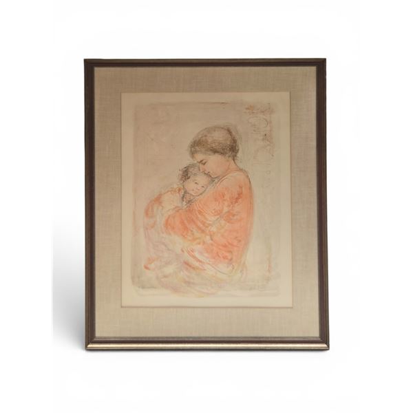 Edna Hibel, Mother and Child 254/305, Approx. 19x25 - Appraisal $450