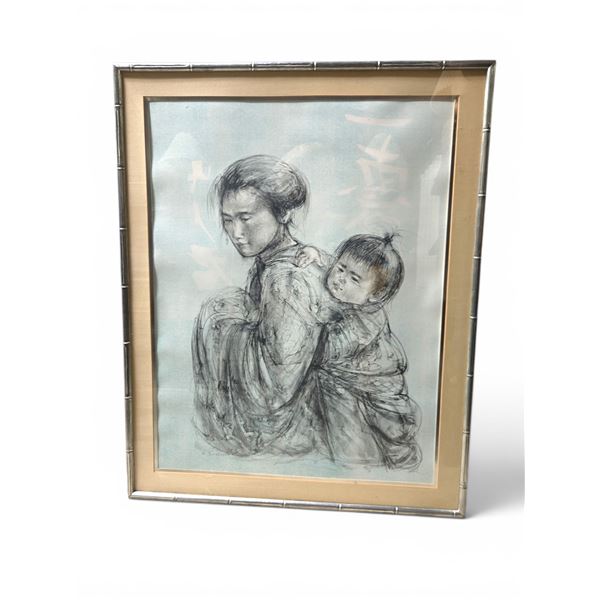 Edna Hibel, Mother and Child, Signed Lithograph 17/25, Approx. 27x35 - Appraisal $500