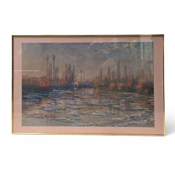Claude Monet "Nympheas" (Water Lilies) Framed Print (Frame - 36x24)