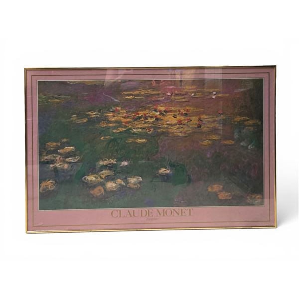 Claude Monet "Nympheas" (Water Lilies) Framed Print (Frame - 36x24 companion/second view)