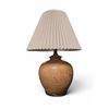 Image 1 : Speckled Glazed Ceramic Table Lamp with Pleated Shade