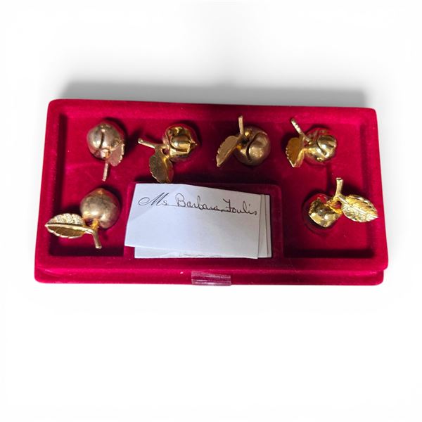 Gold-Tone Place Card Holders, Boxed Set