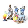 Image 1 : Porcelain Figurine Grouping - Shepherdess, Children with Lambs