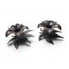 Image 1 : Pair of Metal Flower-Form Candle Holders - Made in Italy