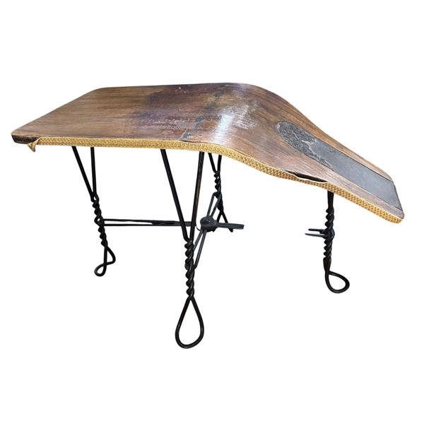Antique Wooden Ironing/Sleeve Board on Wire Stand