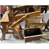 Image 3 : Antique Wooden Ironing Board with 2 Vintage Folding Baskets