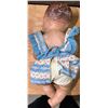 Image 2 : Vintage Sun Rubber Doll, Painted Eyes, Floral Dress