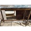 Image 3 : Antique Green Marble-Top Console Table (50x17x30.5)