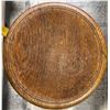 Image 2 : Vintage Wood-Top Swivel Stool, Cast Iron Pedestal Base