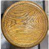 Image 2 : Vintage Wood-Top Swivel Stool, Cast Iron Pedestal Base