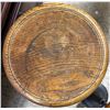 Image 2 : Vintage Wood-Top Swivel Stool, Cast Iron Pedestal Base