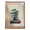 Image 1 : Japanese Woodblock Print "Potted Chrysanthyemum" by Ito Nisaburo, H19.5" x W14" Framed