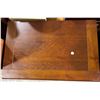 Image 2 : Antique Mahogany Glass-Front Bookcase Cabinet, 3-Door (28x18x31.5)