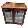 Image 1 : Antique Mahogany Glass-Front Bookcase Cabinet, 3-Door (28x18x31.5 - Contents Not Included)