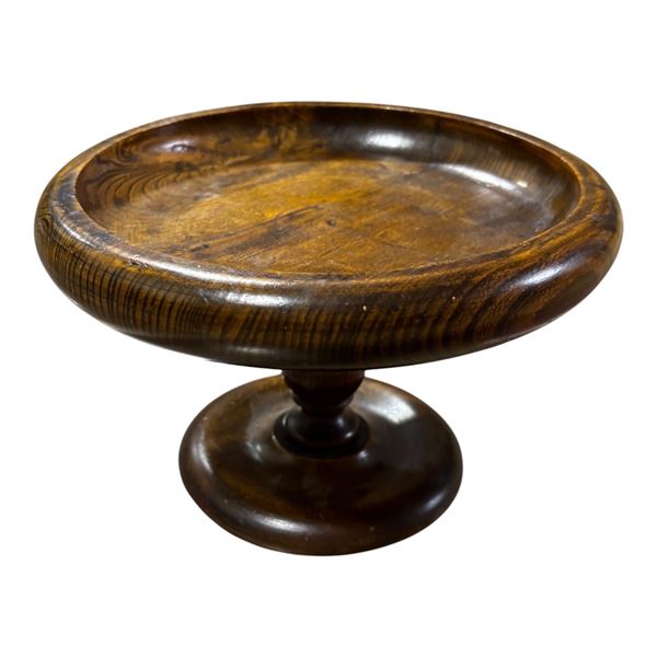Turned Wood Pedestal Bowl/Compote