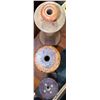 Image 2 : Set of 3 Antique Wooden Textile/Bobbin Spindles